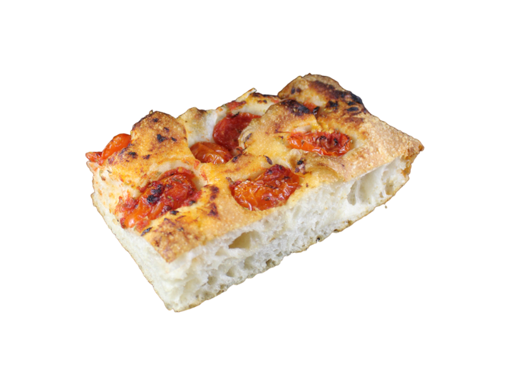 Focaccia con tomate cherry